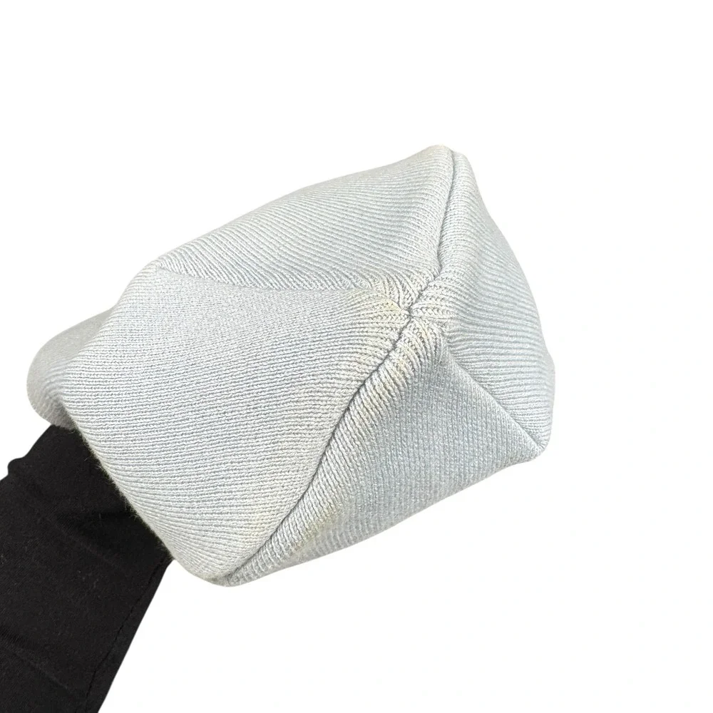 Guess Jeans Light Blue Cotton Knit Rhinestone Logo Beanie Hat One‎ Size 158